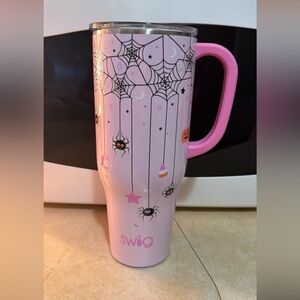 Swig Halloween Spiderweb Tumbler - Light Pink